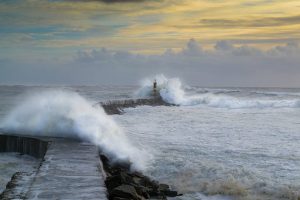 wet lighthouse