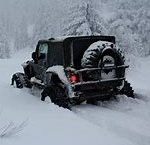 Jeep in The Mountain Snow